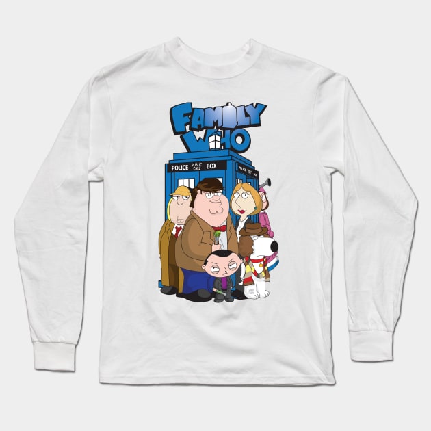 The Family Who Long Sleeve T-Shirt by CuddleswithCatsArt